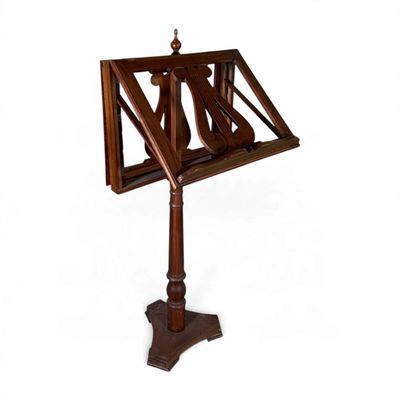 an image of a wooden music stand on a white background