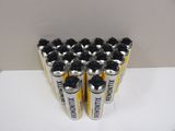 a lot of batteries that are sitting on a table