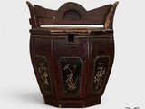 une boîte en bois munie d'un couvercle orné d'un motif