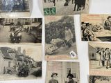 several old black and white photographs of men and women in the past