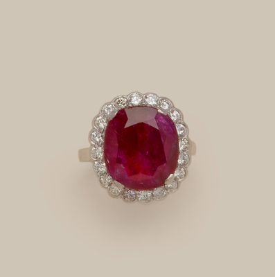 a ruby and diamond ring