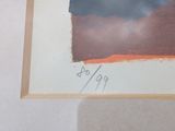 a picture of a painting on the wall of a room