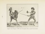two men that are playing a game of fencing