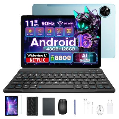 une image représentant un ordinateur portable avec un clavier, une souris et d'autres accessoires