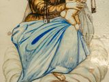 a painting of a woman holding a baby in her arms