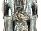 an image of a statue of a man with a bird on his shoulder