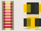 an image of a painting of a red, yellow, and black rectangle