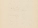 an old book with a black and white drawing on it