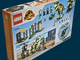 a box of legos with a picture of a dinosaur on it