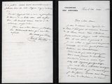 a close up of two papers with handwriting on them