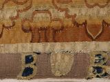 a close up of a piece of cloth with a design on it