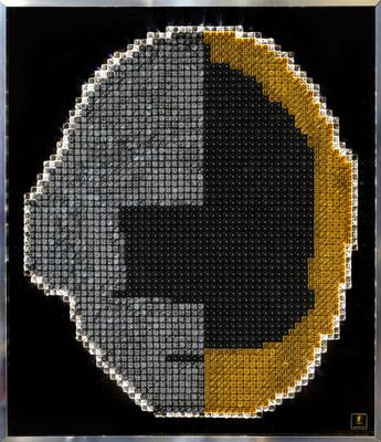 IDÉKA "Daft punk" collage de dés lumineux, SBD, contre signé…