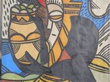 une image représentant un tableau d'une femme avec un panier sur la tête