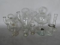 Ensemble 6 chevrettes ou verseuses en verre et verre soufflé…