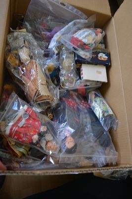 a box full of toys and other items in it