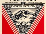 a poster for the society for preservation of destruction