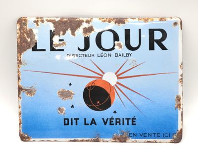 D'après CASSANDRE (1901-1968), Plaque de journal "Le Jour di…