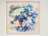 a picture of a painting of flowers in a frame