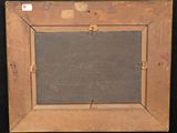 an image of a painting of a wooden frame with a black background
