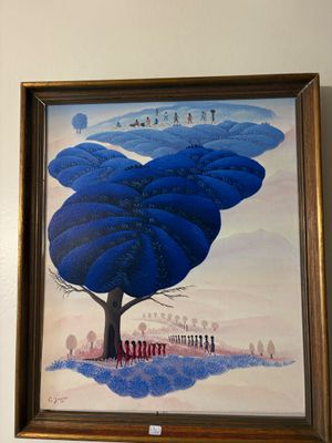 une photo d'un tableau accroché au mur