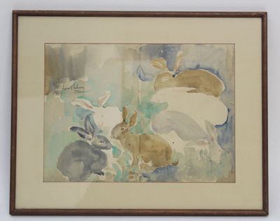 Louise Charbonnier (XIXè-XXè siècle) La lapinière.