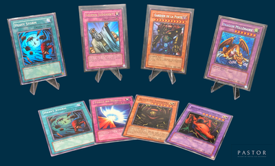a lot of cards that are sitting on a table