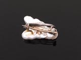 a close up of a tooth with a toothbrush on top of it
