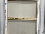 an old picture frame with a message on it hanging on a wall