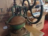 an old machine that is sitting on top of a table