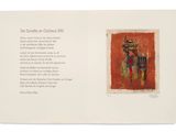 a book with a picture of a painting and a poem on it