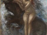 une image représentant un tableau d'une femme nue sur une vague