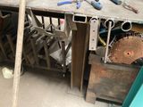 a workbench with tools on it in a garage