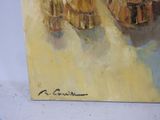 a painting of a painting of a clock on a wall