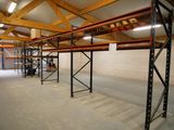 a large room with a lot of shelves in it
