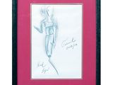 dessin représentant une femme en robe, une cigarette dans une main et une autre cigarette dans l'autre main