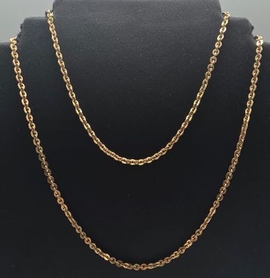 Sautoir en or jaune 18 K (750°°) maille jaseron Poids 32.