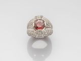 a diamond and 18k white gold ring