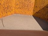 a close up view of a yellow construction vehicle