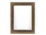 an old picture frame on a white wall with a white background