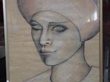 dessin représentant une femme portant un turban sur la tête