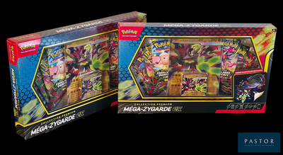 deux boîtes de cartes à collectionner Pokémon sur fond noir