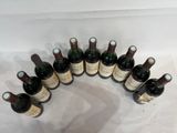 bottles of wine are arranged in a circle on a table