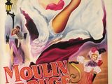 l'affiche du film « Moulin Rouge », mettant en scène une femme en talons hauts