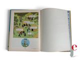 an open book with a picture of a cartoon on it