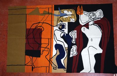 Le CORBUSIER (1887-1965) (dans le goût de) TAPIS en laine su…