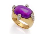 une bague en améthorate et diamants, par van cleef