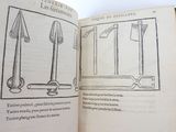 an open book with drawings of different tools on it