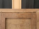 a close up of a picture of a wooden door