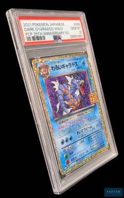 gros plan d'une carte pokemon dans un étui en plastique
