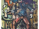 an image of a painting of a man sitting in a chair
